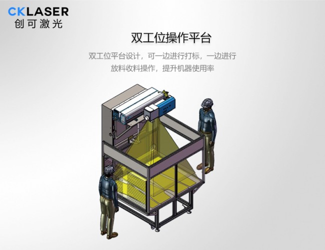 牛仔激光打標機雙工位